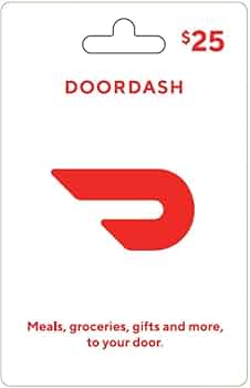 DoorDash Physical Gift Card – $25