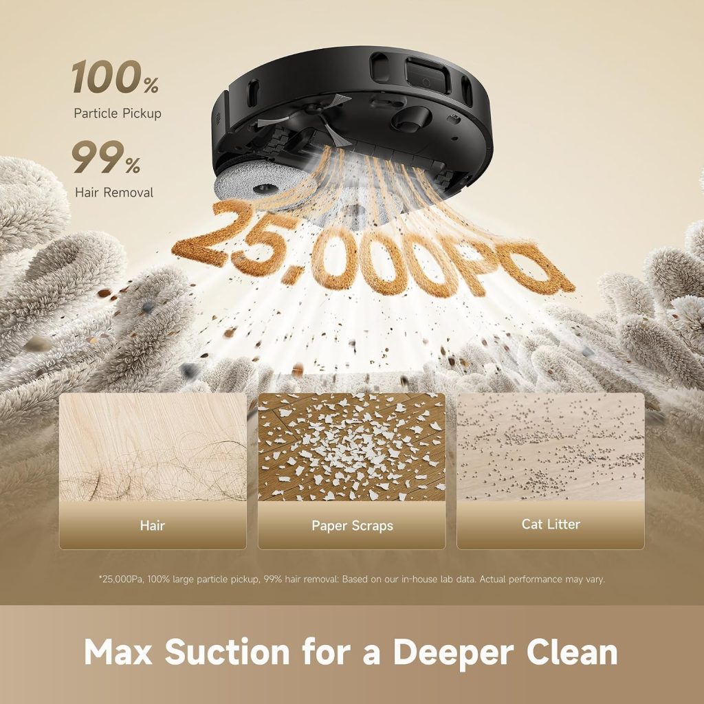 DREAME D30 Ultra CE Robot Vacuum and Mop, 25,000Pa Powerful Suction