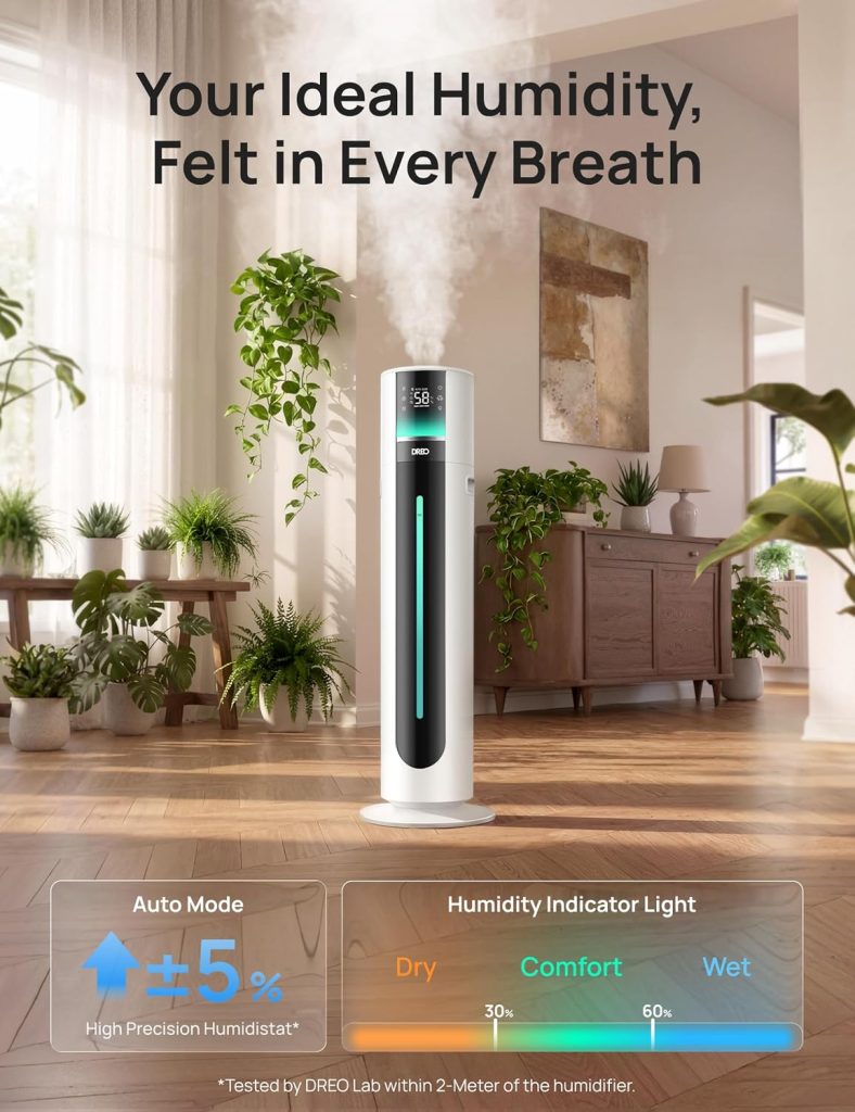 DREO 11L Smart Humidifier Large Room 700 ft², 100H Runtime, 21dB Quiet 747S