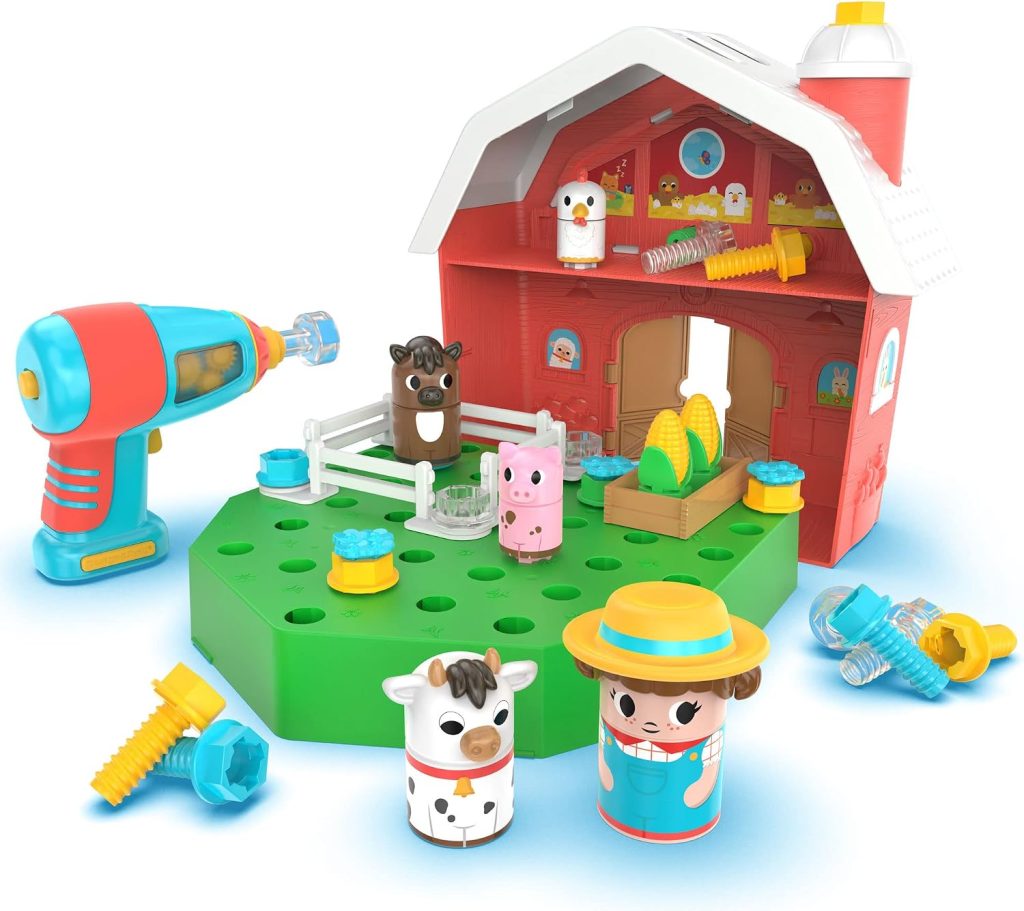 Educational Insights Design & Drill Bolt Buddies Fine Motor Farm