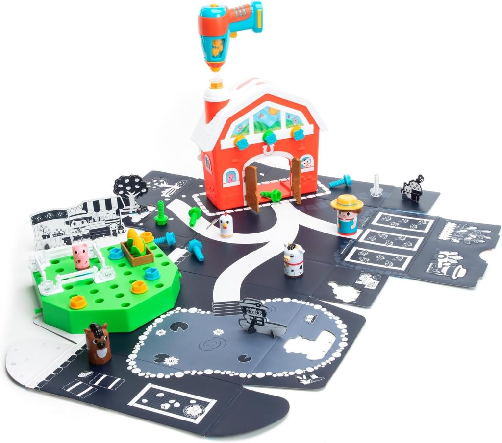 Educational Insights Design & Drill Bolt Buddies Fine Motor Farm