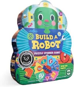 eeBoo Build a Robot Spinner Game, Matching Game, Ages 3+, 2-4 Players