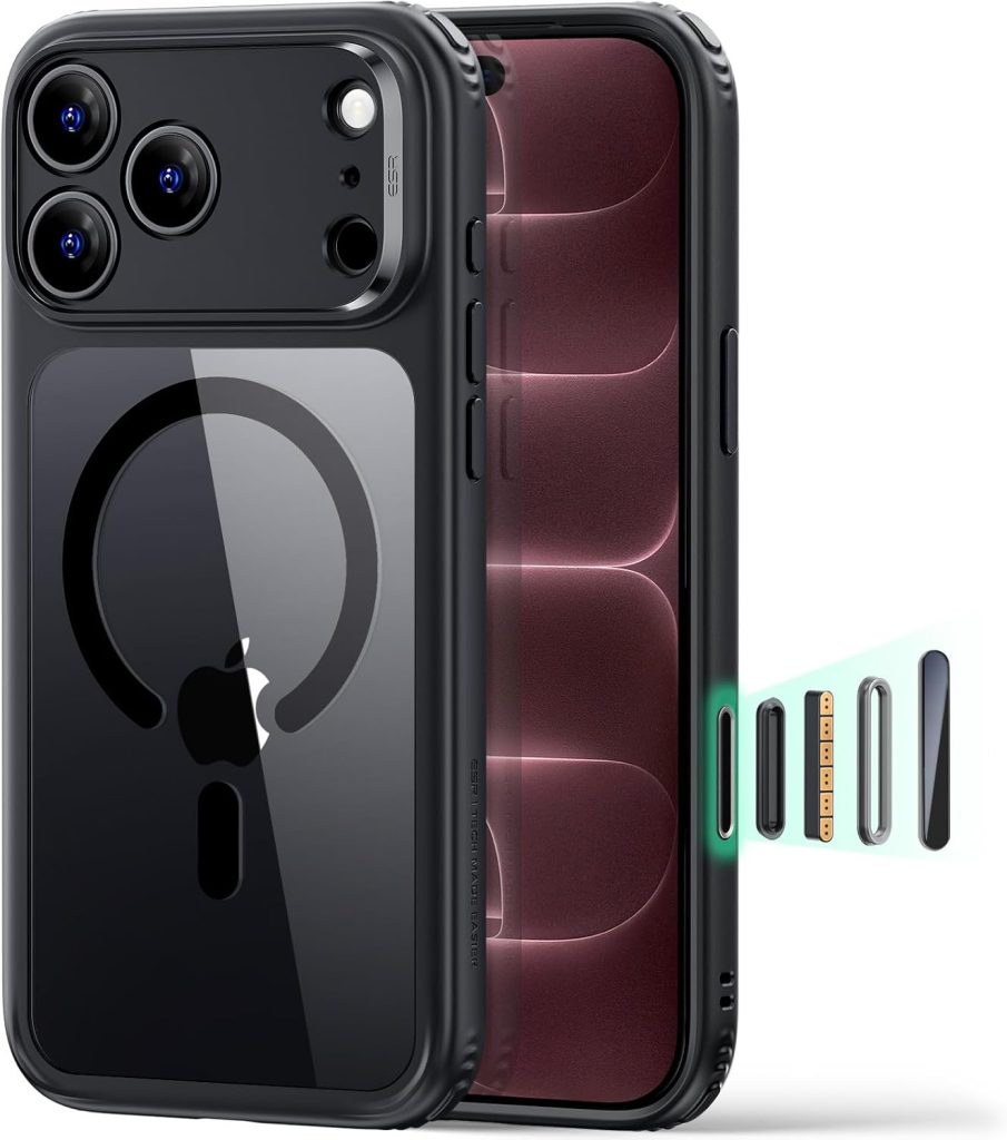 ESR Classic Hybrid for iPhone 18 Pro Max/17 Pro Max Case, Clear Black