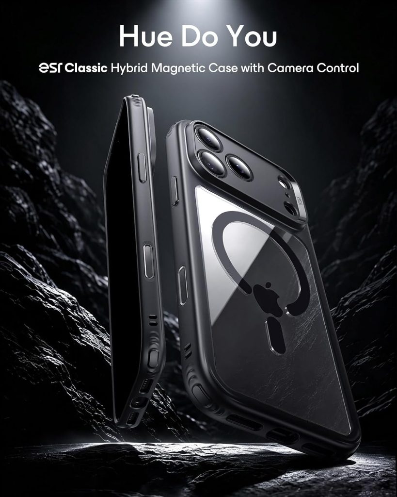 ESR Classic Hybrid for iPhone 18 Pro Max/17 Pro Max Case, Clear Black