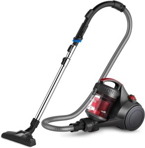 Eureka Bagless Canister Vacuum Cleaner, Lightweight Vacuum for Home, Red