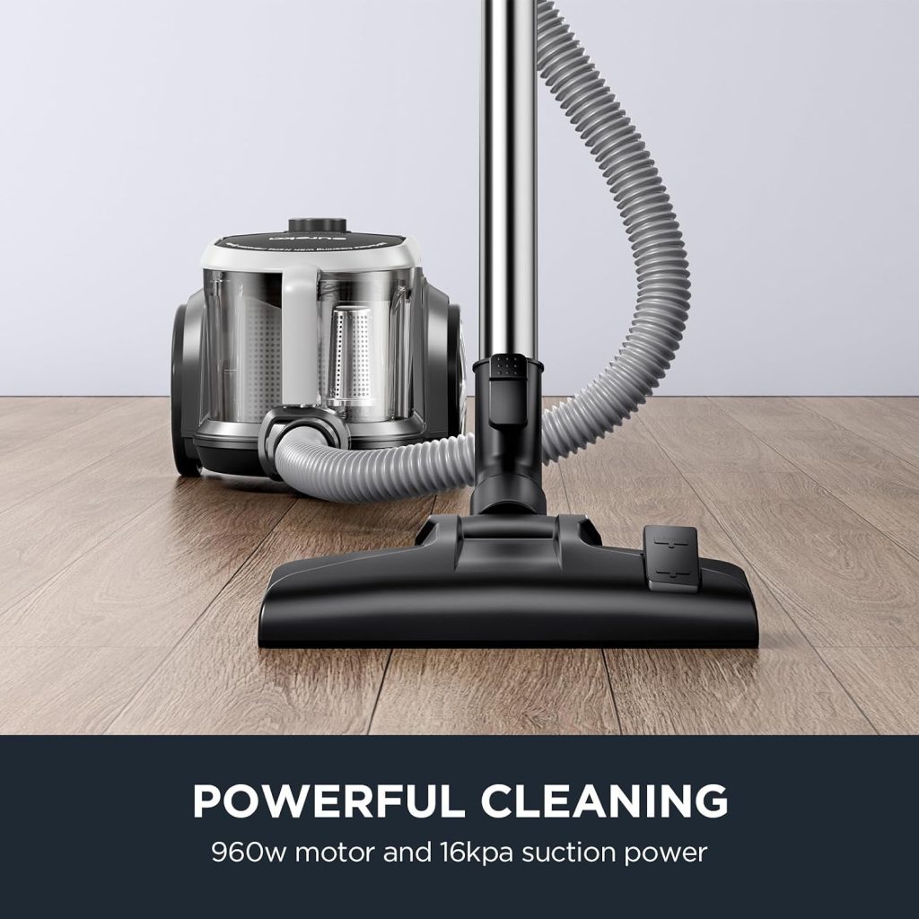 Eureka Bagless Canister Vacuum Cleaner, Vacuum for Hardwood Floor, Carpet