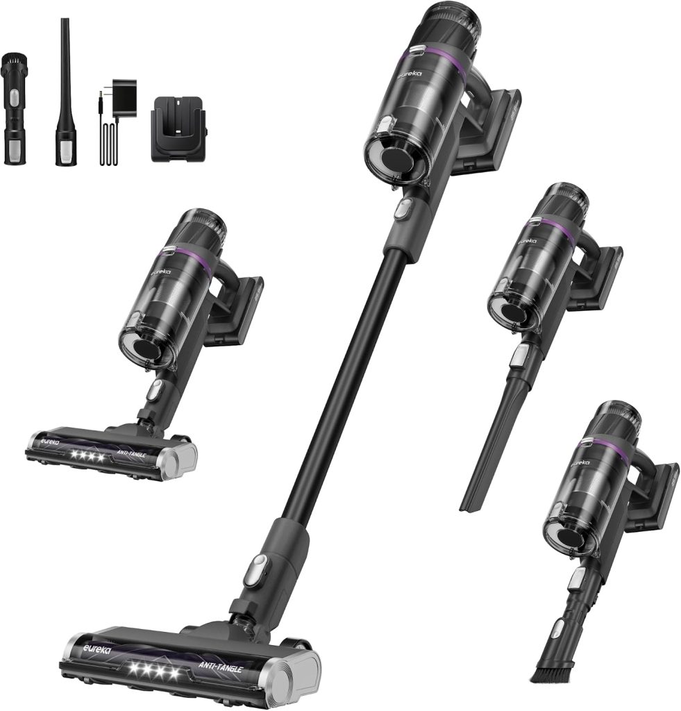 Eureka ReactiSense 350W Anti-Tangle Cordless Stick Vacuum, NEC440BK