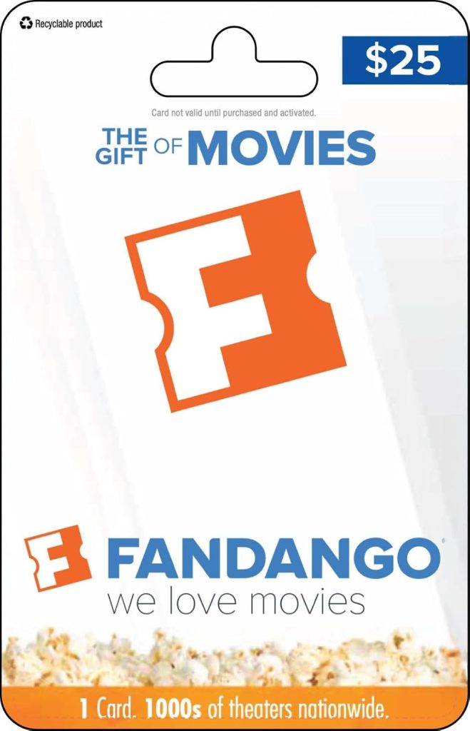 Fandango Physical Gift Card – $25