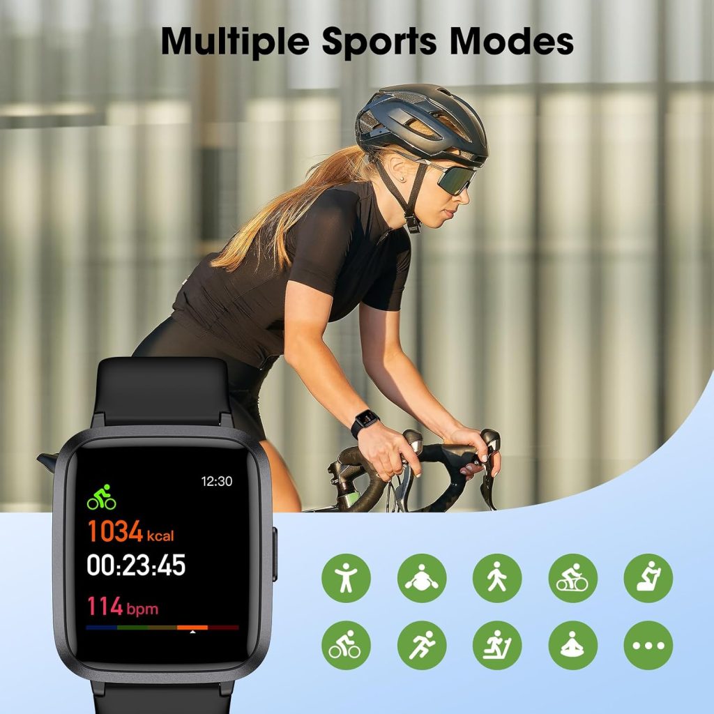 Fitness Tracker Watch with Heart Rate, No App No Phone Required, Pedometer