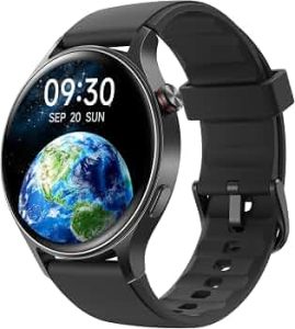 Fitpolo Smart Watch for Men Women,1.3″ AMOLED Fitness Tracker (Black)