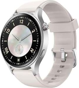 Fitpolo Smart Watch for Men Women,1.32″ AMOLED Fitness Tracker (Bone White)