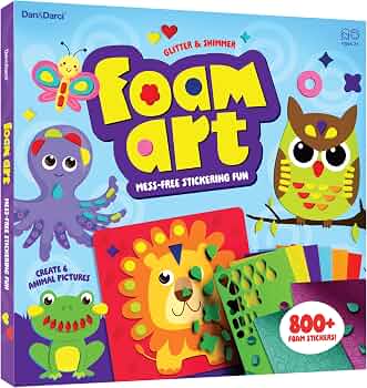 Foam Sticker Art Craft for Kids – Toddler Arts & Craft – Mess Free Activity