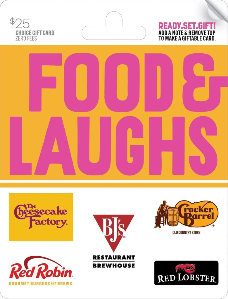 Food & Laughs Choice Gift Card – $25