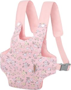 GAGAKU Baby Doll Carrier for Kids Toy Baby Carrier for Dolls Accessories Doll Carrier for Little Girls – Pink (Pear Flowers)
