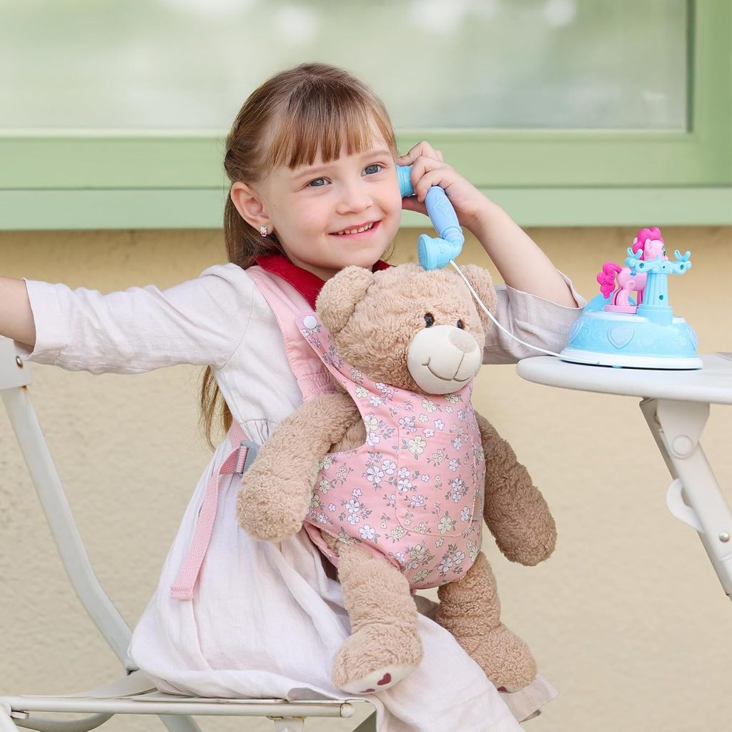 GAGAKU Baby Doll Carrier for Kids Toy Baby Carrier for Dolls Accessories Doll Carrier for Little Girls – Pink (Pear Flowers)