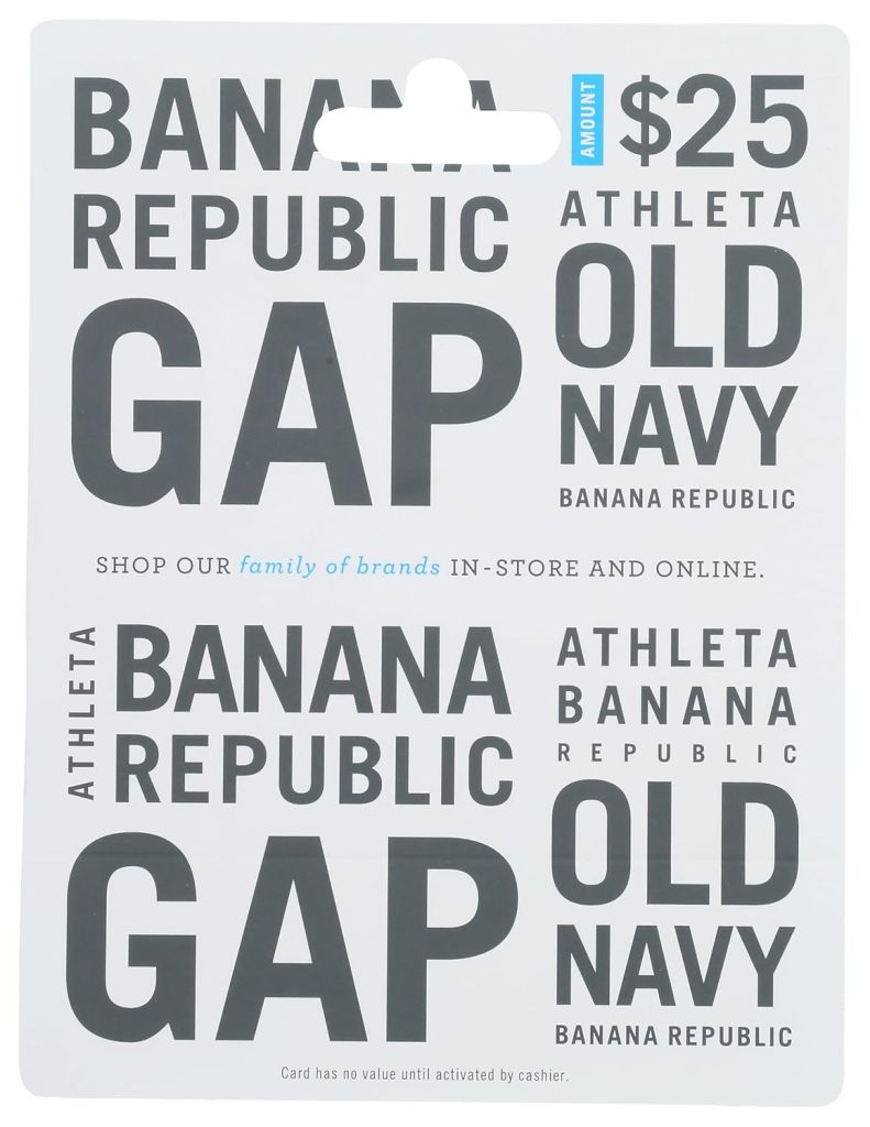 GAP Options Physical Gift Card – $100