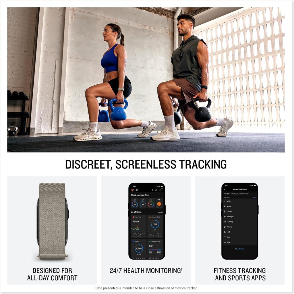 Garmin CIRQA™ Smart Band, No Subscription, S-M French Gray