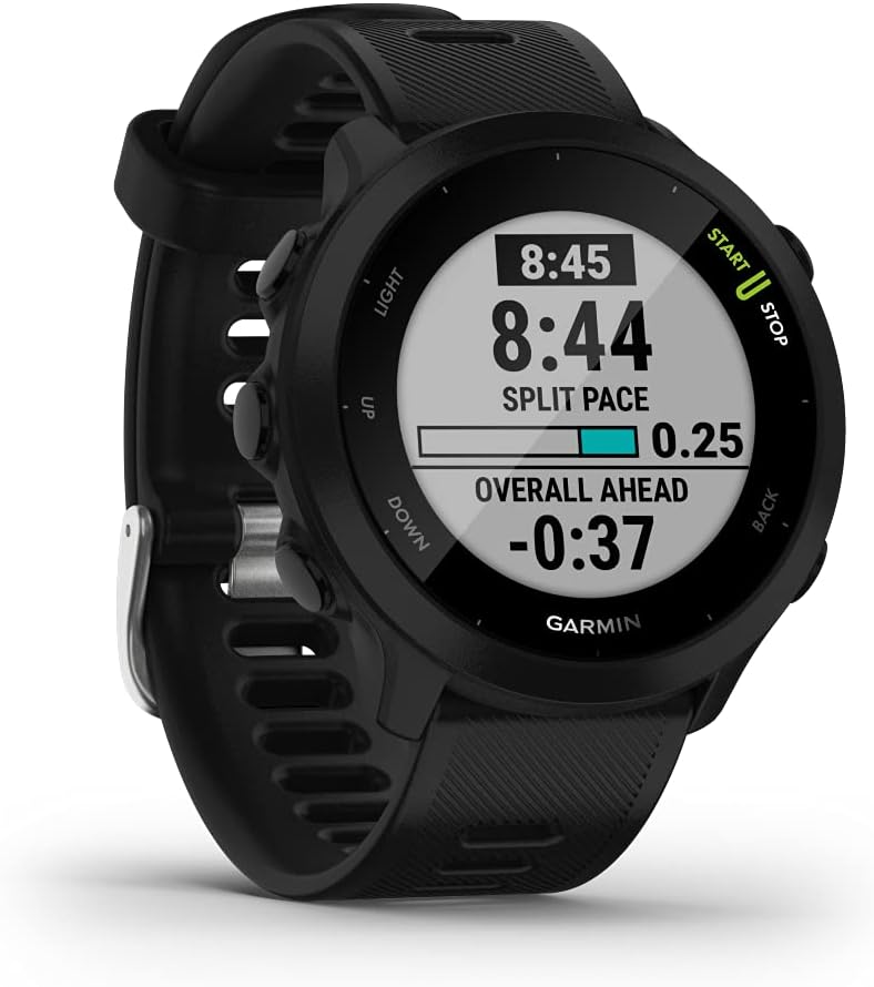Garmin Forerunner 55, GPS Running Watch with Daily Suggested Workouts, Up to 2 Weeks of Battery Life, Black – 010-02562-00