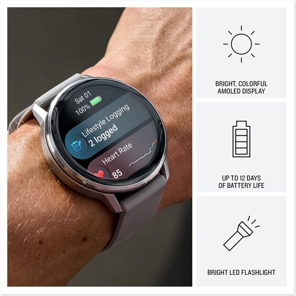 Garmin Venu® 4, Advanced Fitness Smartwatch, 45mm, Black Silicone