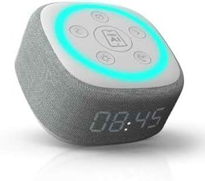 Gemini Home Speaker with AI Voice Assistant Access, Clock, White (BRS-180)