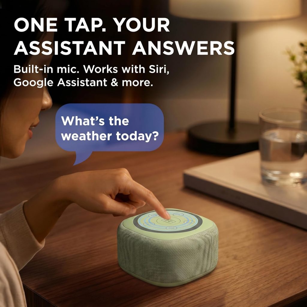 Gemini Home Speaker with AI Voice Assistant Access, Clock, Green (BRS-180)