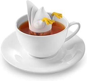 Genuine Fred Duck Drink Tea Infuser, for Loose Leaf, White