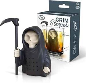 Genuine Fred GRIM STEEPER Grim Reaper Tea Infuser, Silicone, 3.75″ Tall