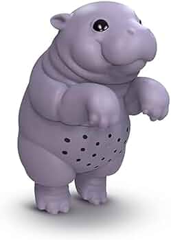 Genuine Fred SIP’OPOTAMUS Baby Hippo Tea Infuser – Moo Deng Inspired Design – Loose Leaf Tea Strainer – BPA-Free Silicone – Dishwasher Safe – Cute and Functional Gift