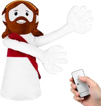 Giant Plush Doll, Large Stuffed Animal, Soft Fabric Cuddly Toy, Oversized Cozy Plush Figure for Home Decor & Daily Companion (Jesus)
