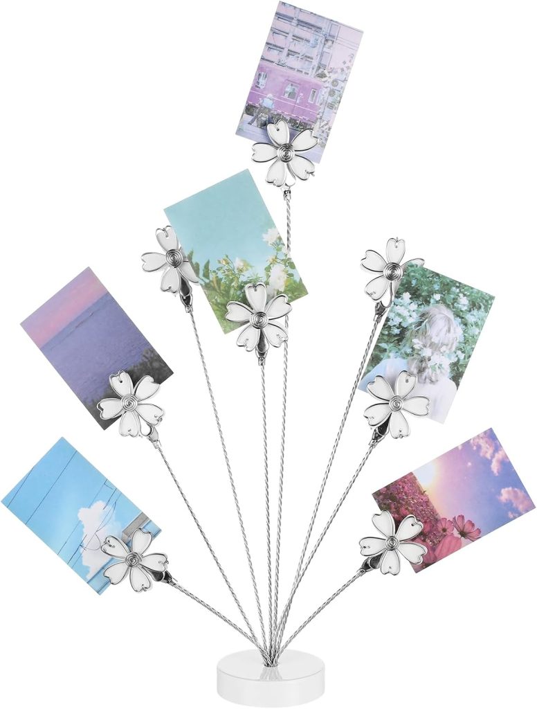 Gift Card Tree Holder with Clips – White
