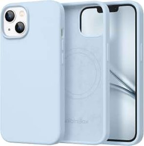 GolbinBox Magnetic for iPhone 13/14 Case, Silicone Cover, Blue