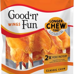 Good 'n' Fun Wings Long – Good 'n' Fun Wings Long-Lasting Dog Treat Made With Real Protein, 12 oz (Pets)