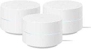Google WiFi – AC1200 – Mesh WiFi System – WiFi Router – 4500 Sq Ft Coverage – Non-Retail Packaging – 3 Pack – Snow