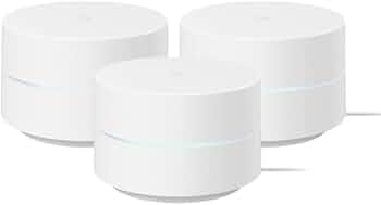 Google WiFi – AC1200 – Mesh WiFi System – WiFi Router – 4500 Sq Ft Coverage – Non-Retail Packaging – 3 Pack – Snow