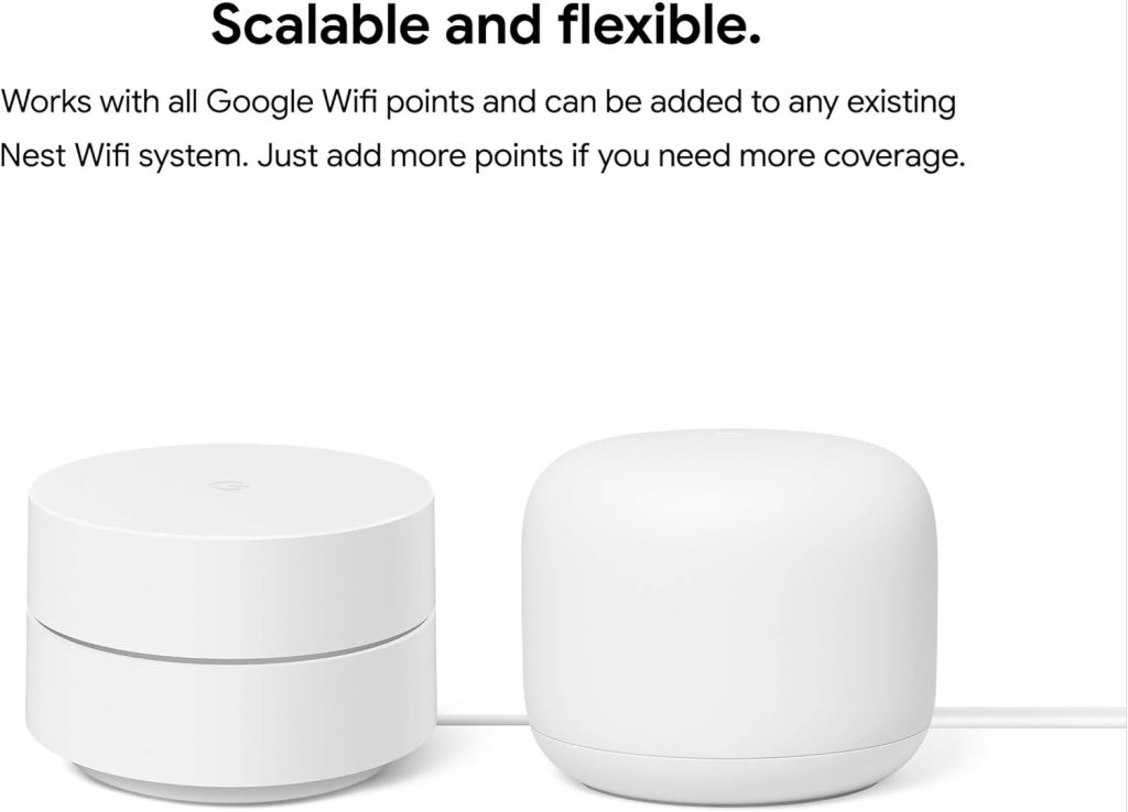 Google WiFi – AC1200 – Mesh WiFi System – WiFi Router – 3000 Sq Ft Coverage – 2 Pack