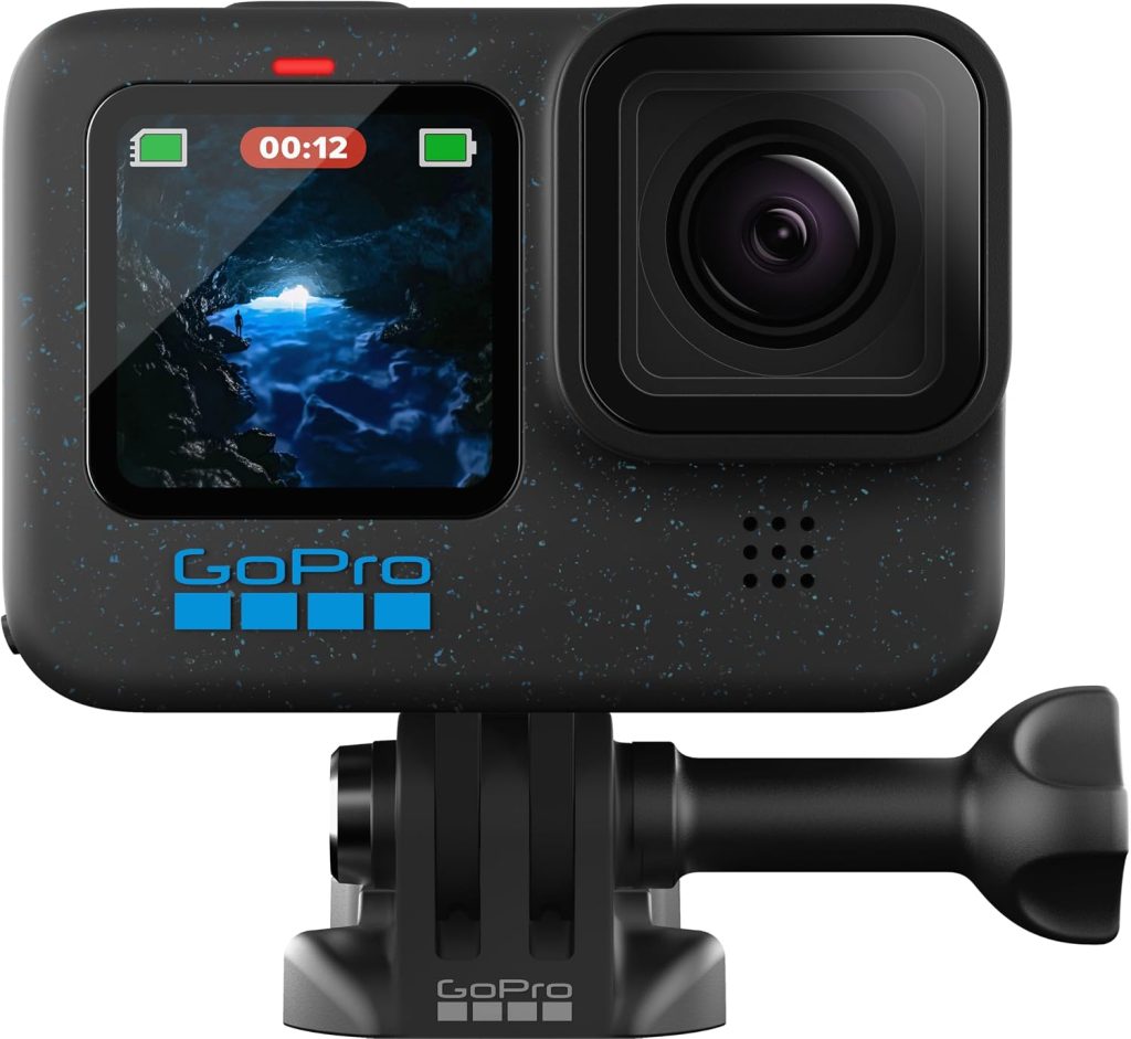 GoPro Hero12 Black E-Commerce Package – Waterproof Action Camera with 5.3K60 Ultra HD Video, 27MP Photos, HDR, 1/1.9″ Image Sensor, Live Streaming, Webcam, Stabilization