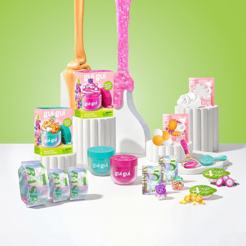 GUI GUI Fruity Glow Slime Kit, Crunch & Gloss Scented Slimes