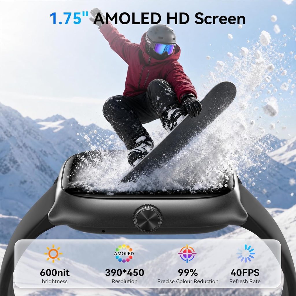 Gydom Smart Watch for Women Men, Bluetooth Call, 40mm AMOLED Fitness Watch