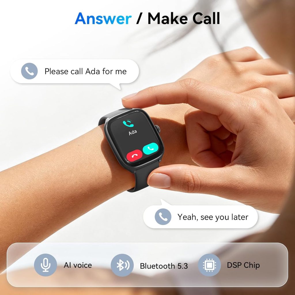 Gydom Smart Watch for Women Men, Bluetooth Call, 40mm AMOLED Fitness Watch
