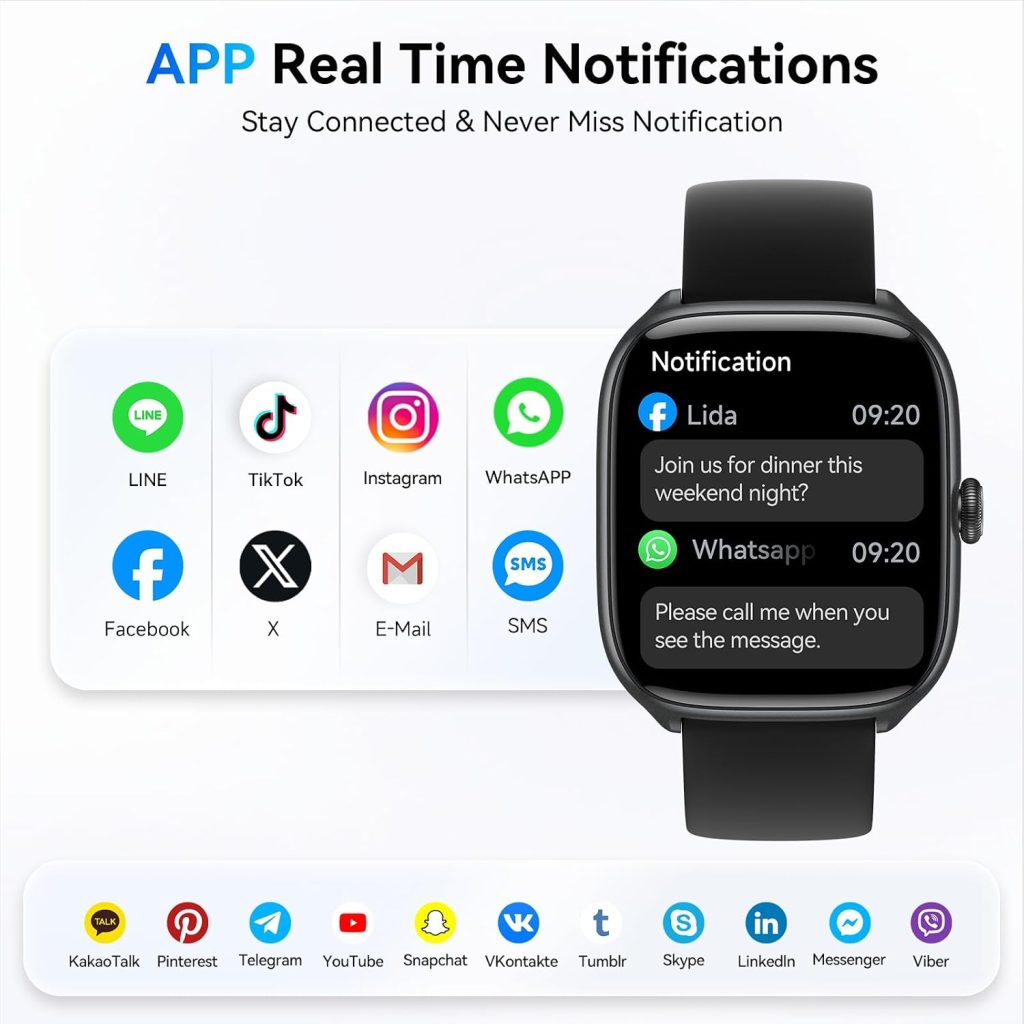 Gydom Smart Watch for Women Men, Bluetooth Call, 40mm AMOLED Fitness Watch