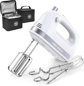 Hand Mixer Electric Handheld 400W, 5-Speed with Storage Bag