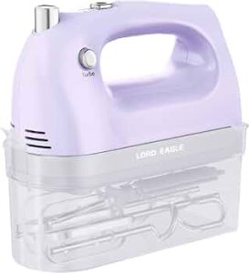 Hand Mixer Electric Handheld 400W 5-Speed Lightweight, Purple