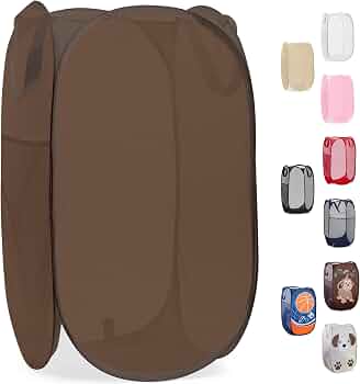 Handy Laundry Collapsible Mesh Pop Up Laundry Hamper with Side Pocket