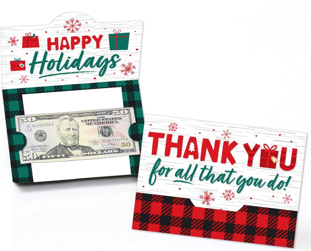 Holiday Thank You Gift Card Holders – Set of 8