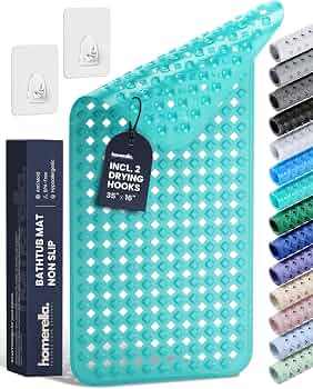 homerella Bathtub Mat Non Slip 35×16 Shower Mat Non Slip Anti Mold BPA Free