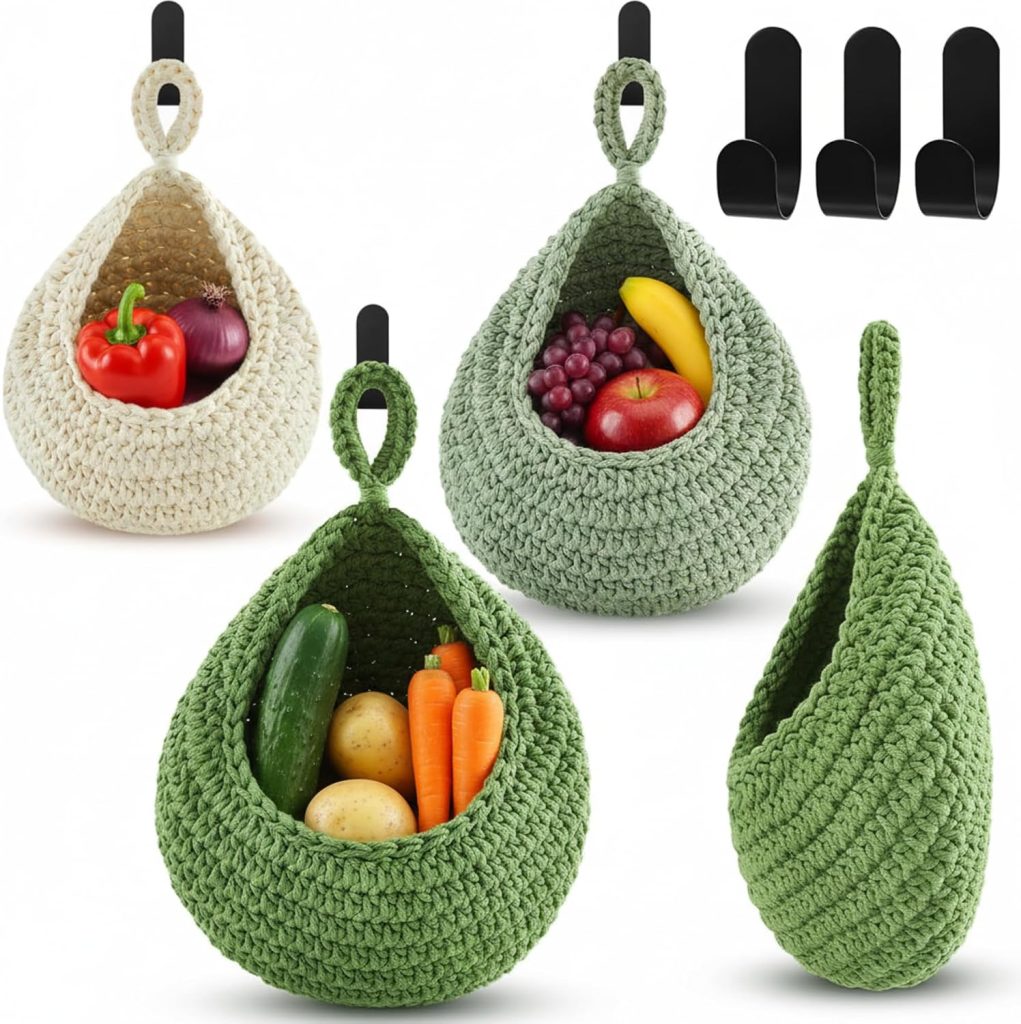 Honeydak 3 Hanging Baskets, Sage Green Mix, Classic Teardrop