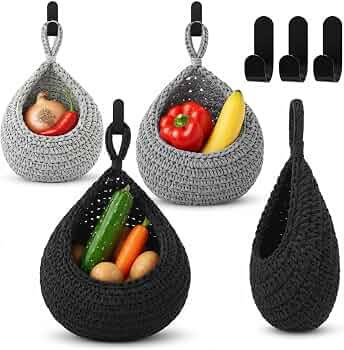 Honeydak 3 Hanging Baskets, Grey Mix, Classic Teardrop