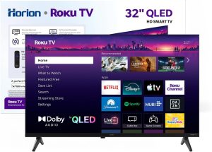 HORION Roku TV 32″ QLED Smart HD Television with Quantum Dot Color
