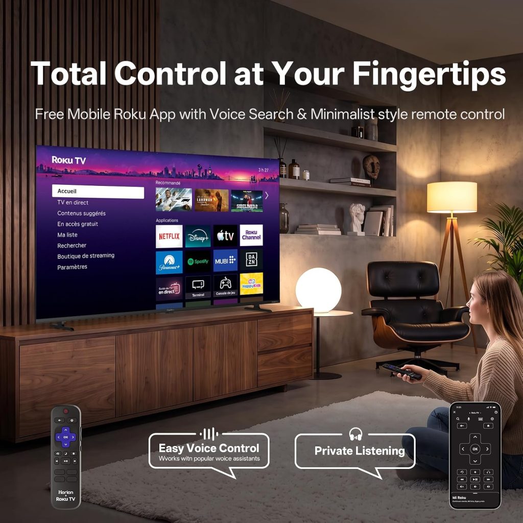 HORION Roku TV 32″ QLED Smart HD Television with Quantum Dot Color