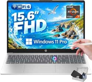 HP 15.6″ Touchscreen Laptop, Ryzen 7 7730U, 16GB 512GB SSD, FHD IPS Display